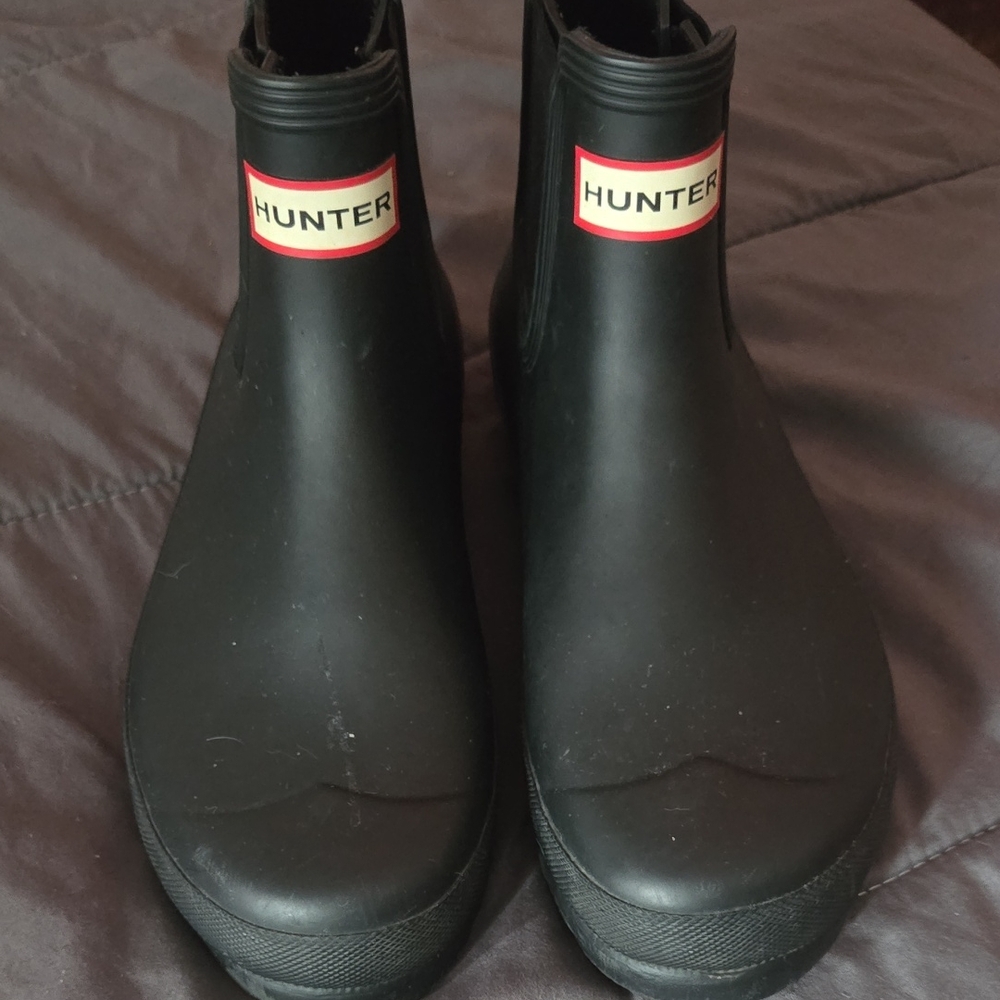 Hunter Classic Black Ankle Boots